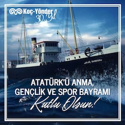 19 Mayıs Atatürk'ü Anma, Gençlik ve Spor Bayramı Kutlu Olsun