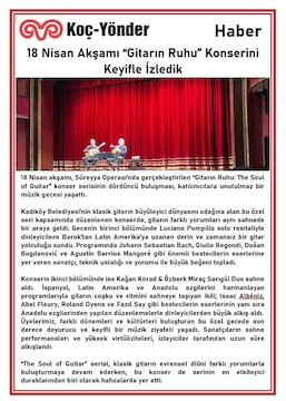 Gitarın Ruhu Konser Haberi