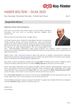 Koç-Yönder Haber Bülteni Ocak 2023