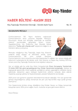 Koç-Yönder Haber Bülteni Kasım 2023