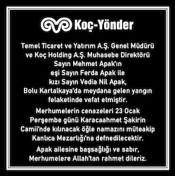 Sayın Mehmet Apak ve Ailesine Başsağlığı